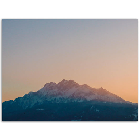 Swiss Alpine Magic: Pilatus at Sunset - Forex Print